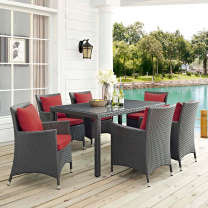 Sojourn 7 Piece Outdoor Patio Sunbrella¬¨√Ü Dining Set By HouseBean