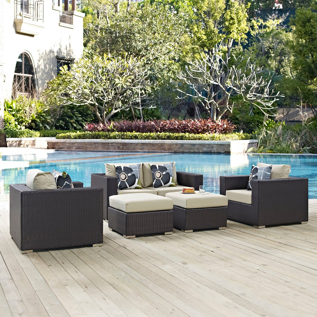 Convene 5 Piece Outdoor Patio Sofa Set By HouseBean