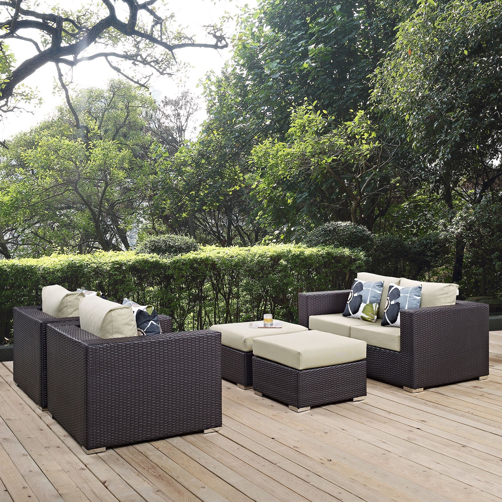 Convene 5 Piece Outdoor Patio Sofa Set By HouseBean