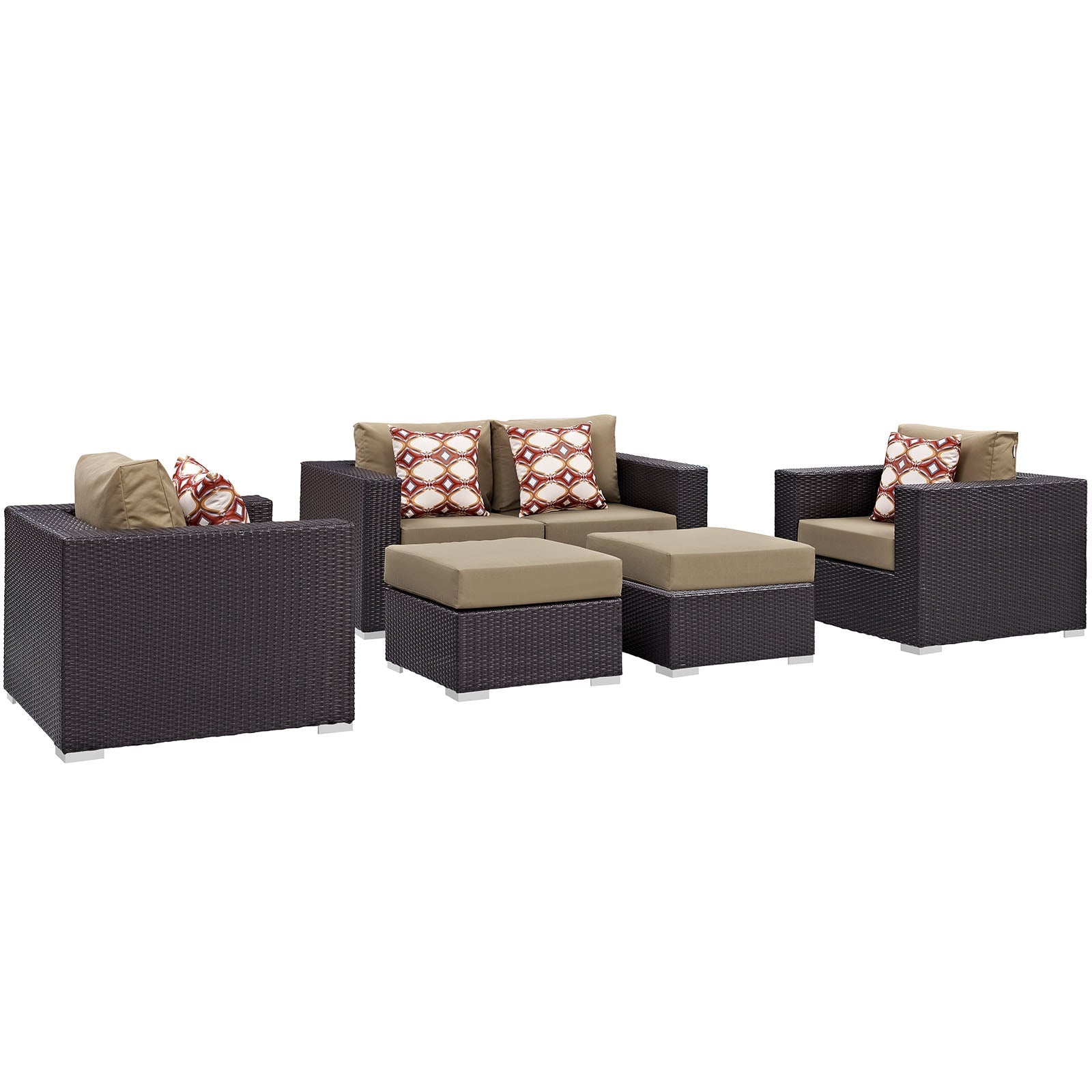 Convene 5 Piece Outdoor Patio Sofa Set By HouseBean