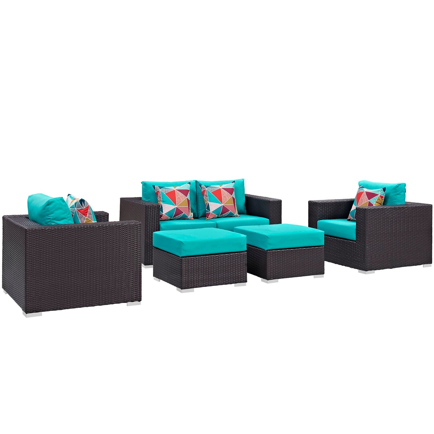 Convene 5 Piece Outdoor Patio Sofa Set By HouseBean