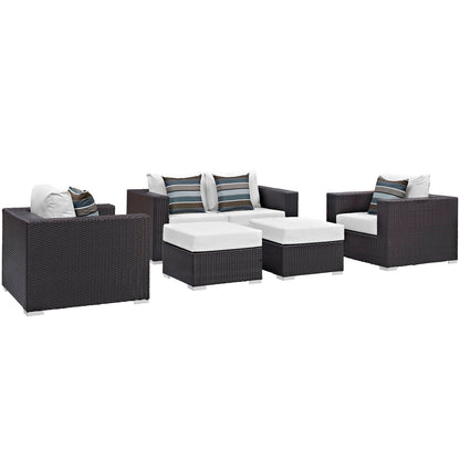 Convene 5 Piece Outdoor Patio Sofa Set By HouseBean