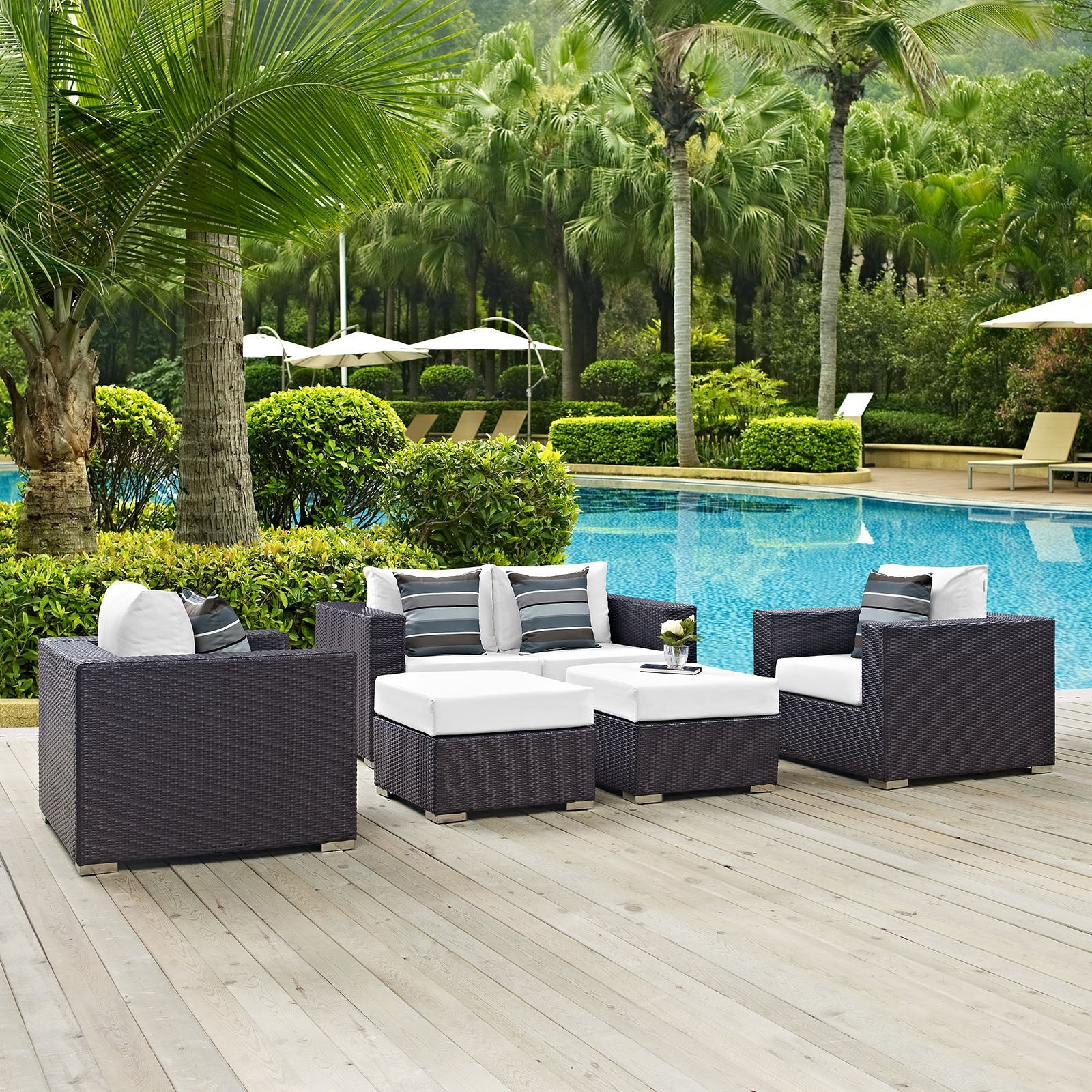 Convene 5 Piece Outdoor Patio Sofa Set By HouseBean