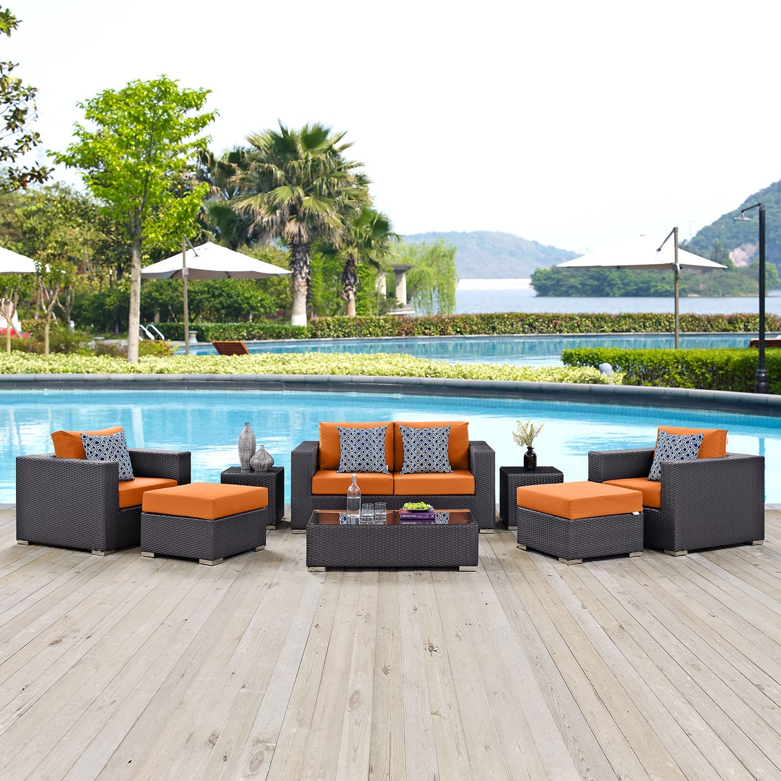 Convene 8 Piece Outdoor Patio Sofa Set By HouseBean