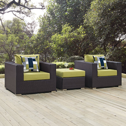 Convene 3 Piece Outdoor Patio Sofa Set by Modway