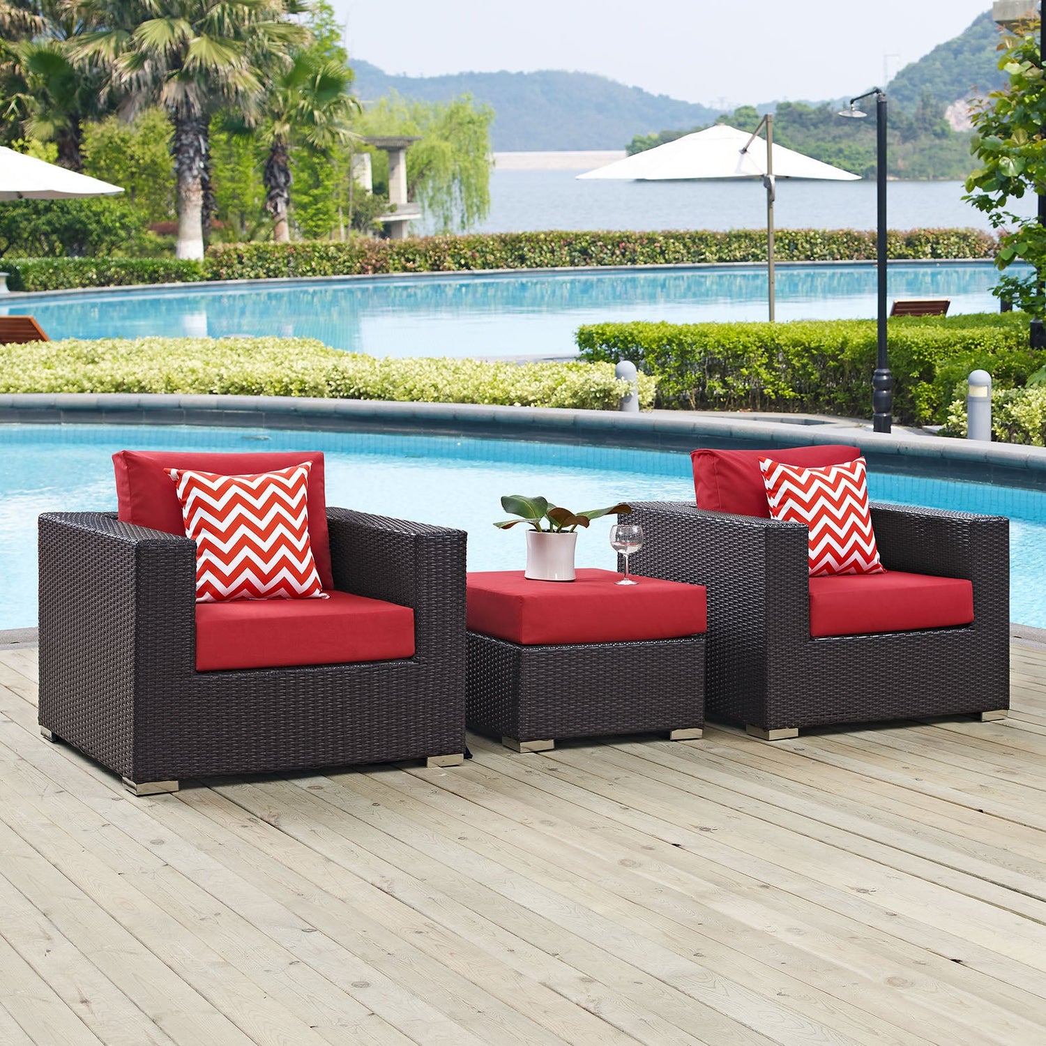 Convene 3 Piece Outdoor Patio Sofa Set by Modway