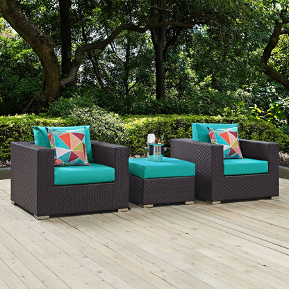 Convene 3 Piece Outdoor Patio Sofa Set by Modway