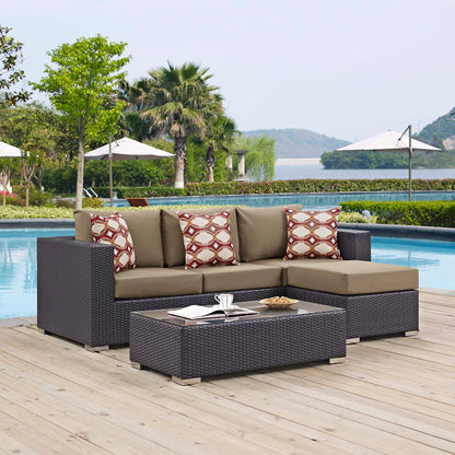 Convene 3 Piece Outdoor Patio Sofa Set by Modway