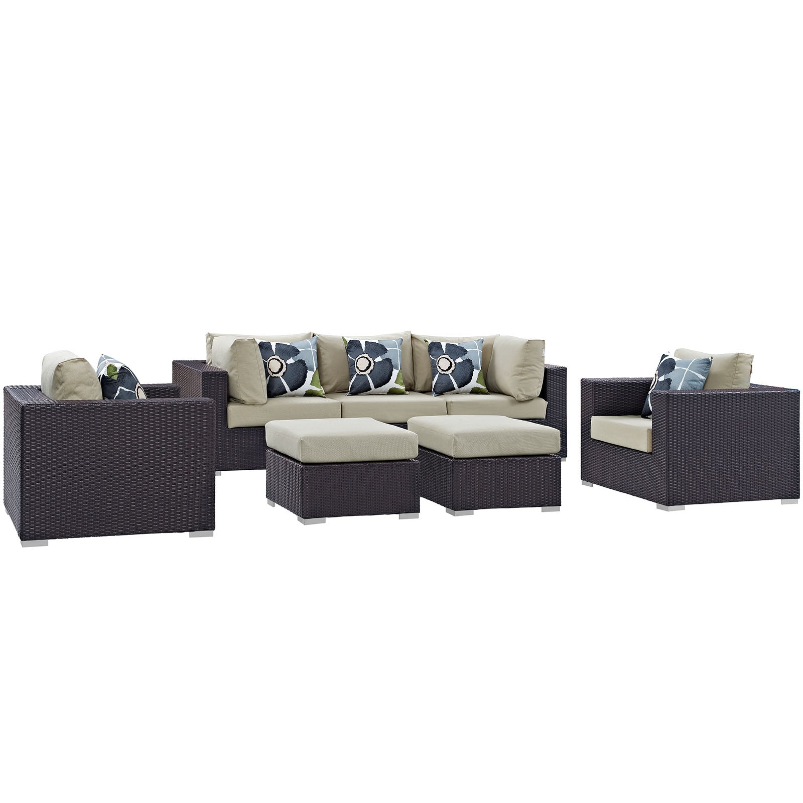 Convene 7 Piece Outdoor Patio Sectional Set By HouseBean