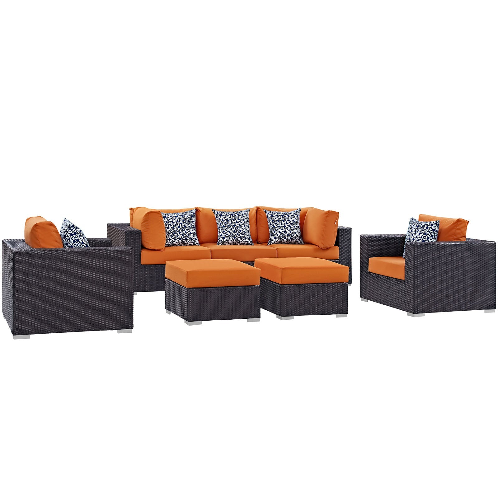 Convene 7 Piece Outdoor Patio Sectional Set By HouseBean