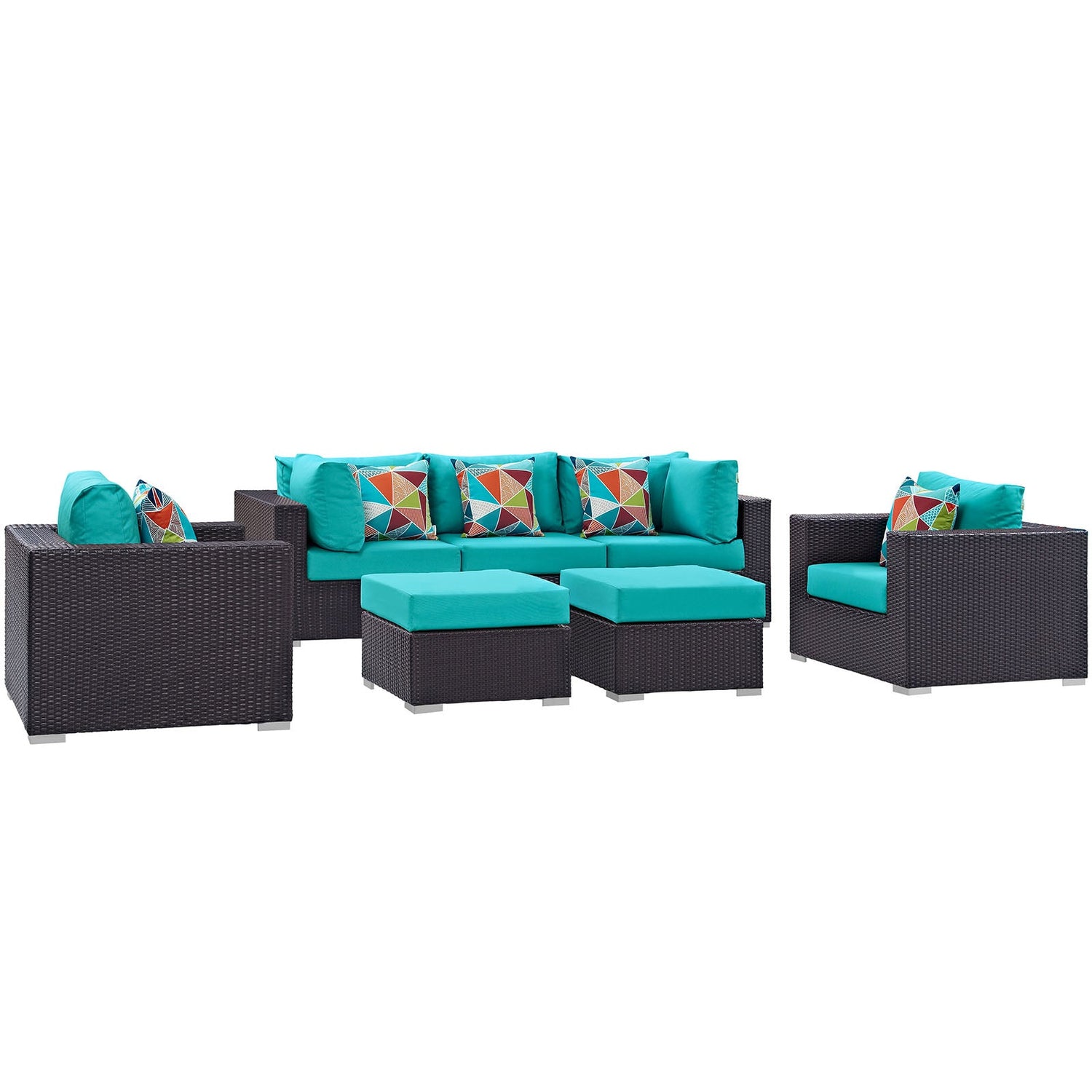 Convene 7 Piece Outdoor Patio Sectional Set By HouseBean