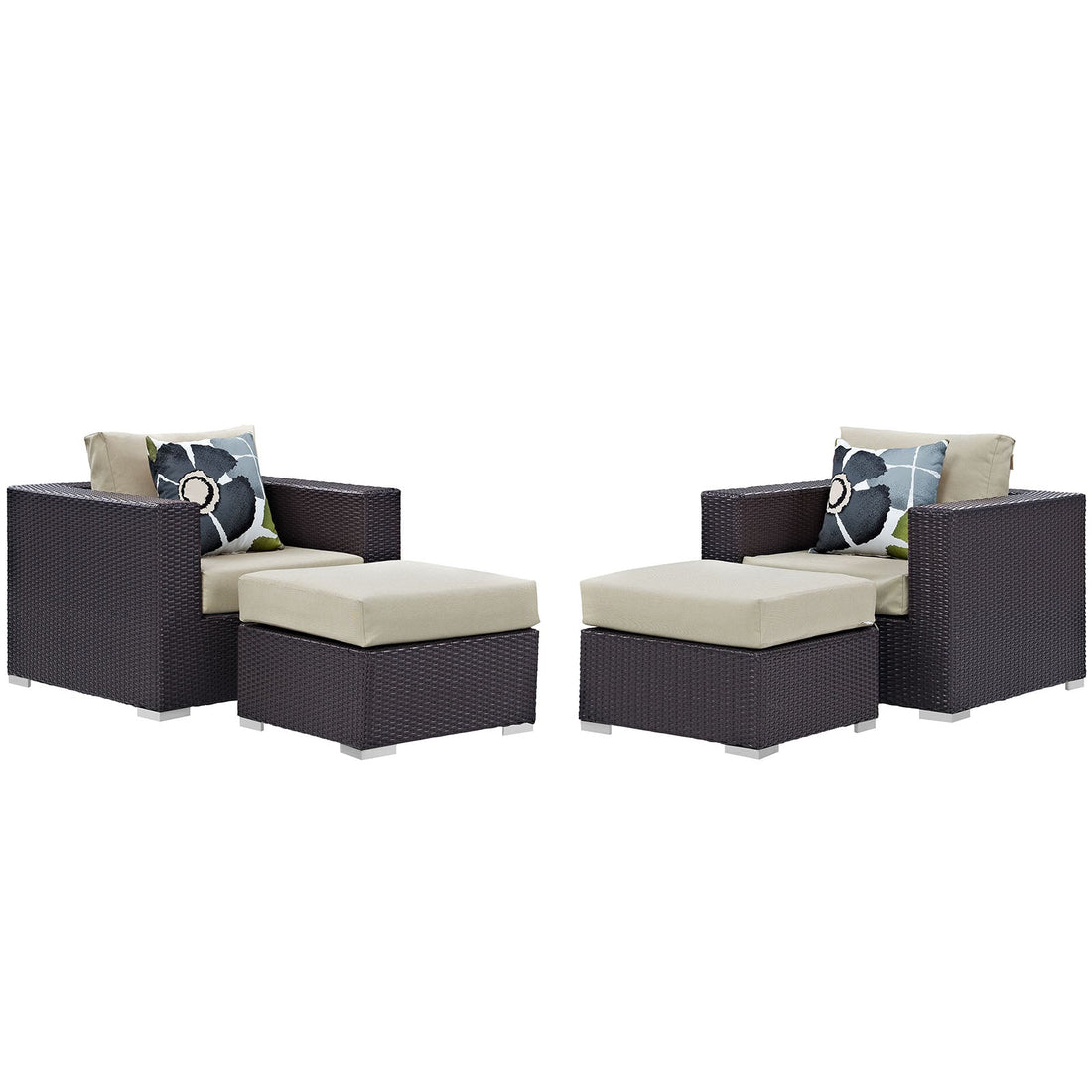 Convene 4 Piece Outdoor Patio Sectional Set By HouseBean