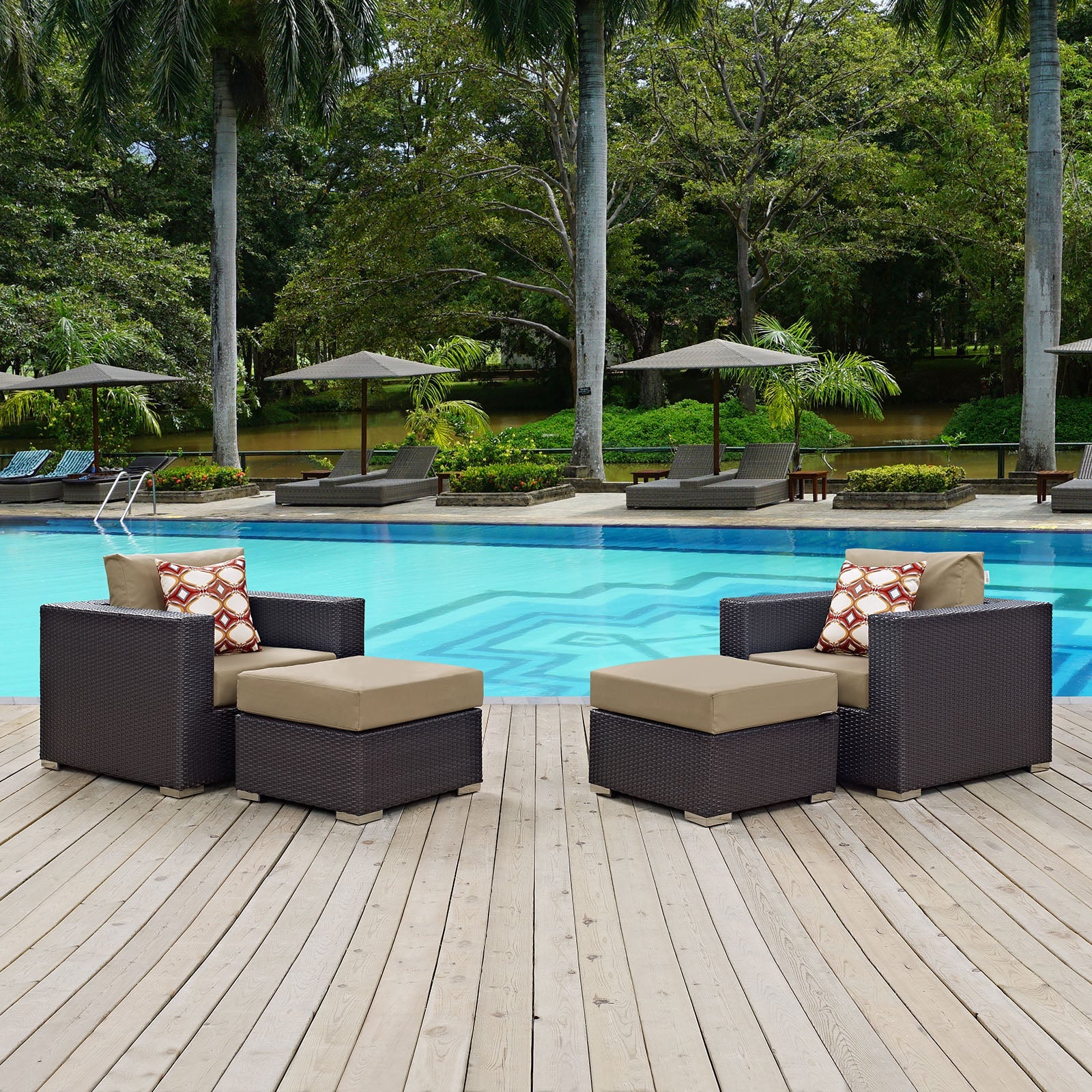 Convene 4 Piece Outdoor Patio Sectional Set By HouseBean