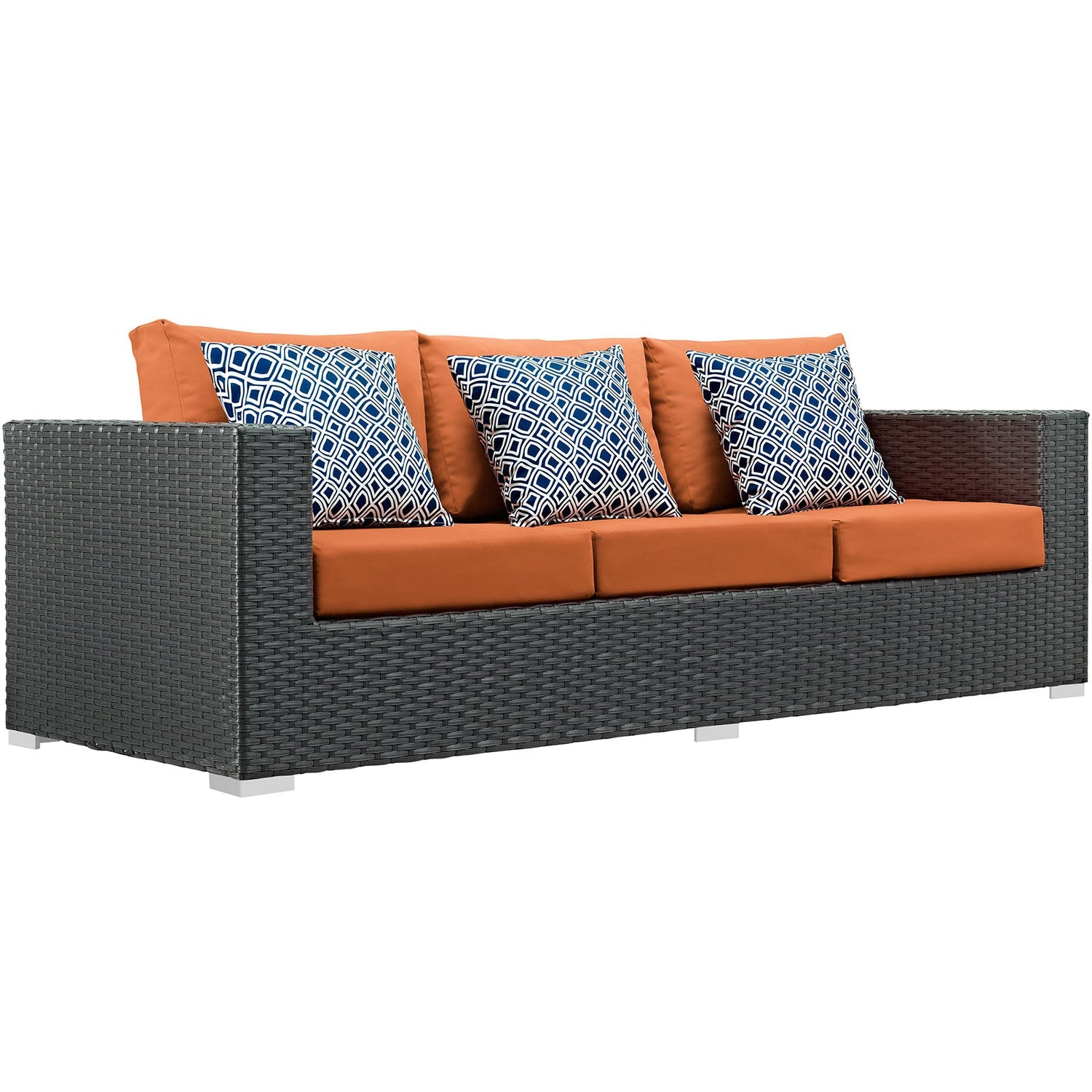 Sojourn 3 Piece Outdoor Patio Sunbrella¬Æ Sectional Set by Modway