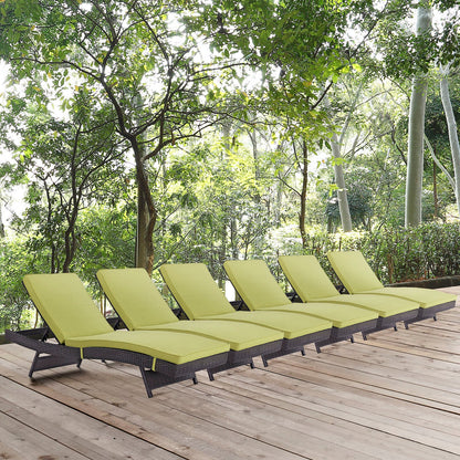 Convene Chaise Outdoor Patio Set of 6 by Modway