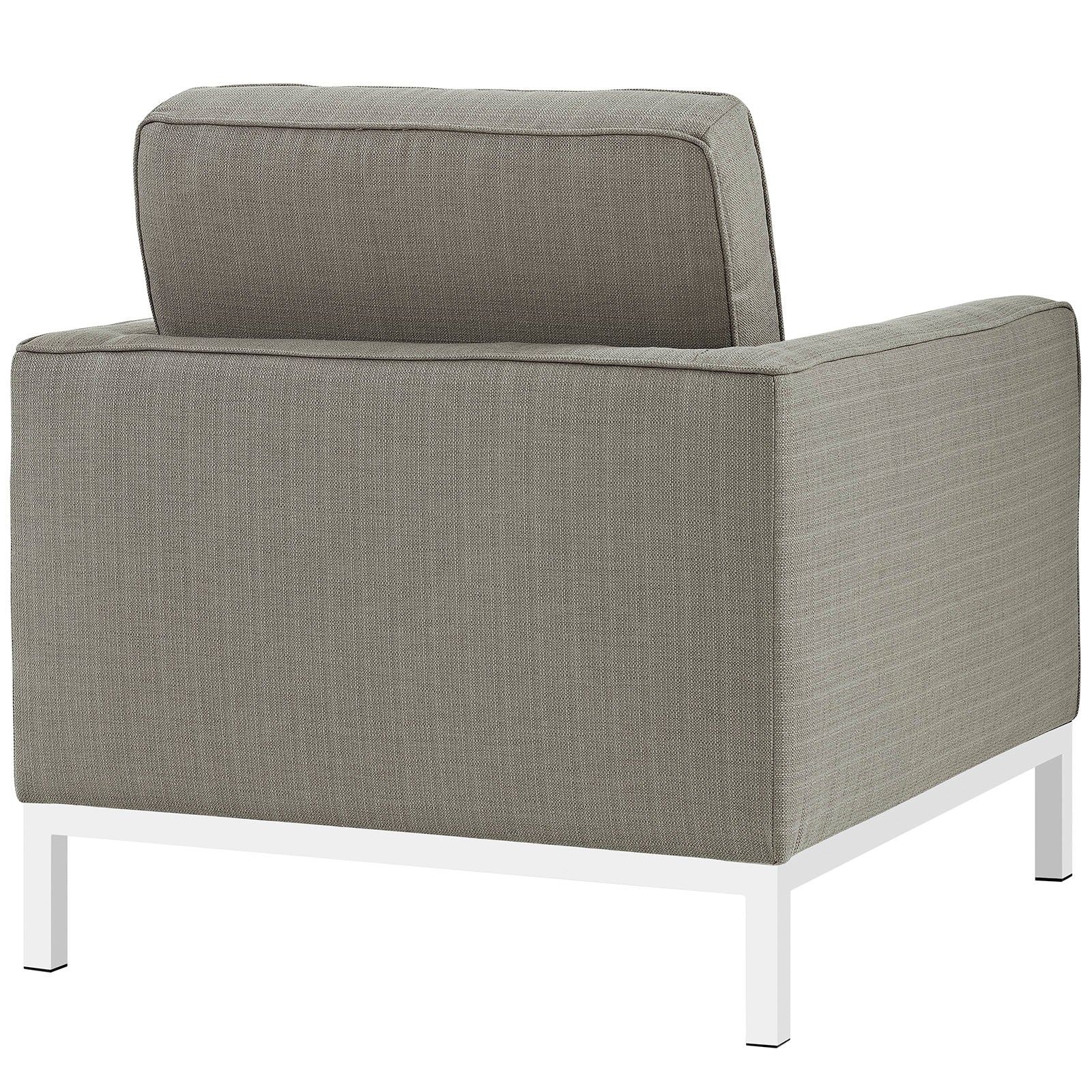 Loft Armchairs Upholstered Fabric Set of 2 by Modway