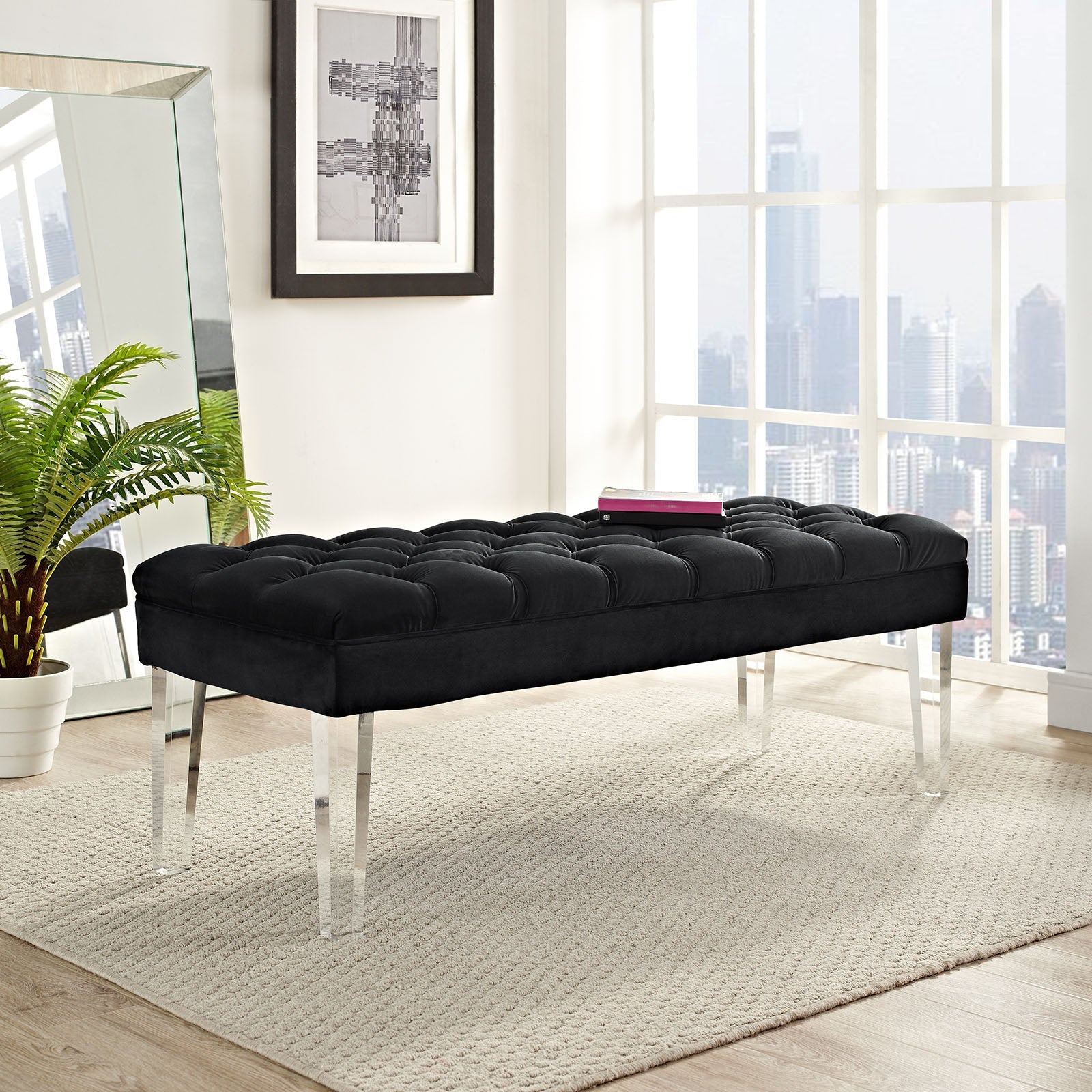 Valet Performance Velvet Bench By HouseBean