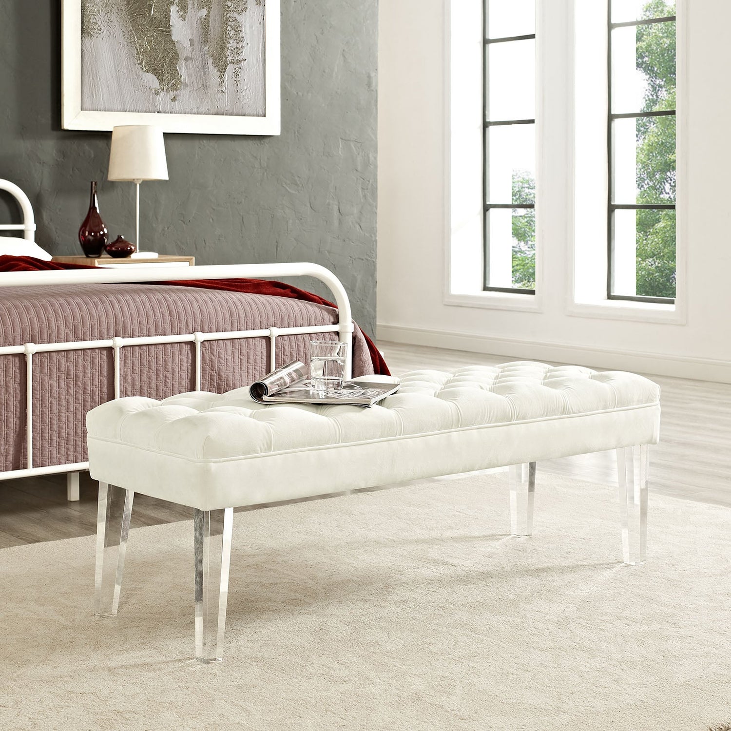 Valet Performance Velvet Bench By HouseBean