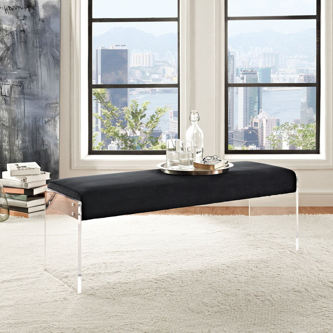 Roam Performance Velvet Bench by Modway