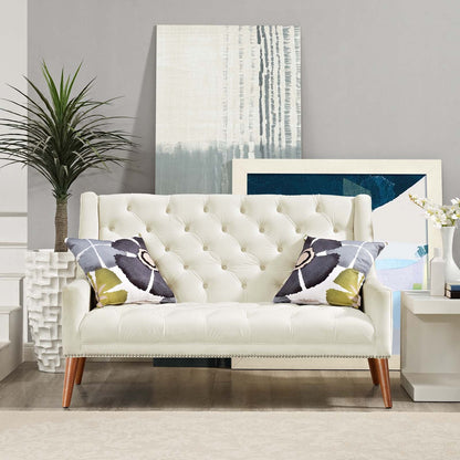 Peruse Performance Velvet Loveseat By HouseBean