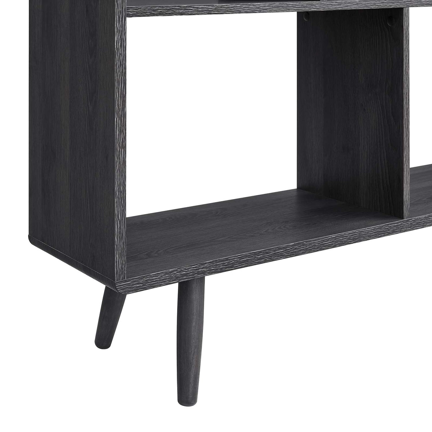 Transmit 7 Shelf Wood Grain Bookcase By HouseBean