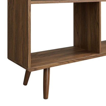 Transmit 7 Shelf Wood Grain Bookcase By HouseBean