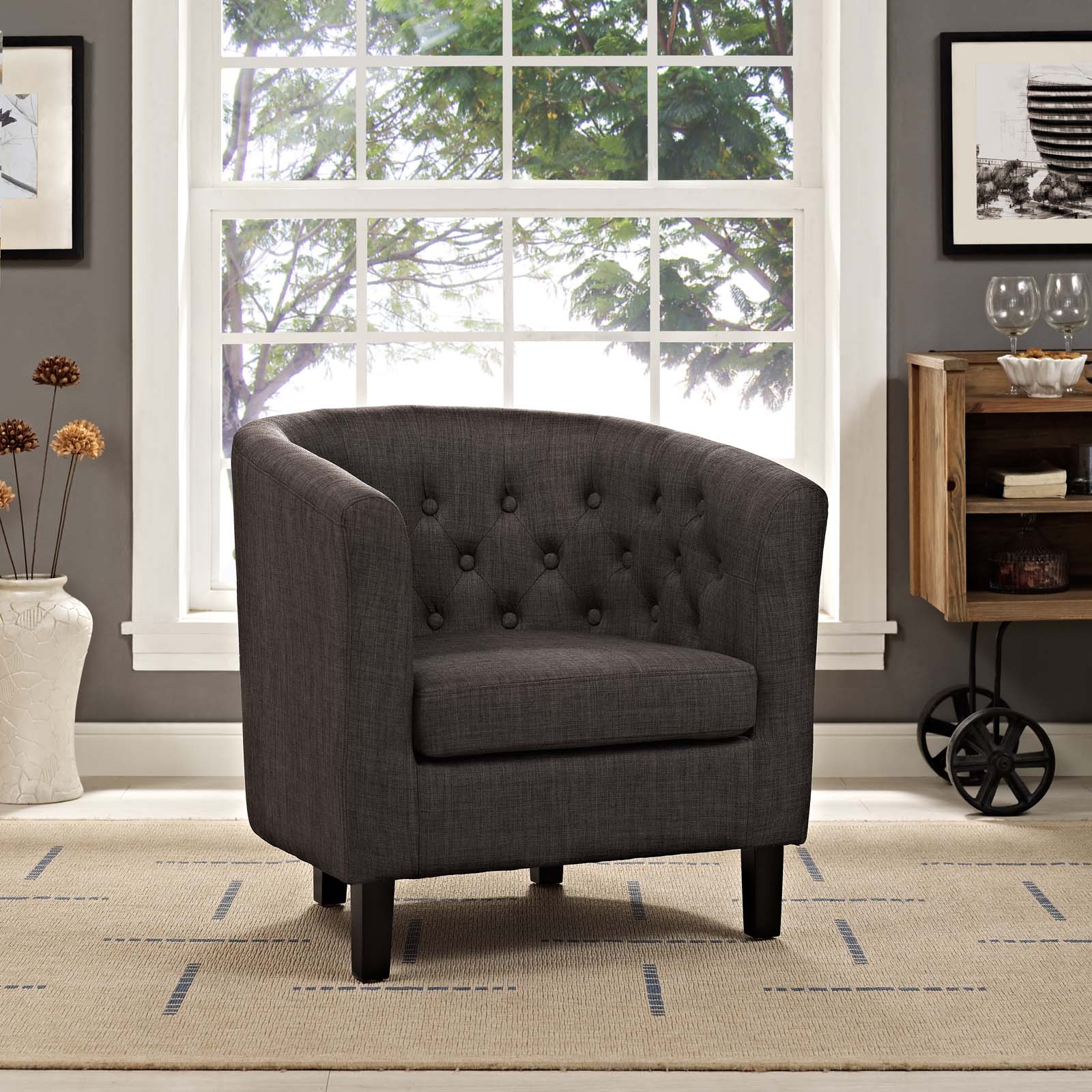 Prospect Upholstered Fabric Armchair By HouseBean