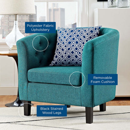 Prospect Upholstered Fabric Armchair By HouseBean