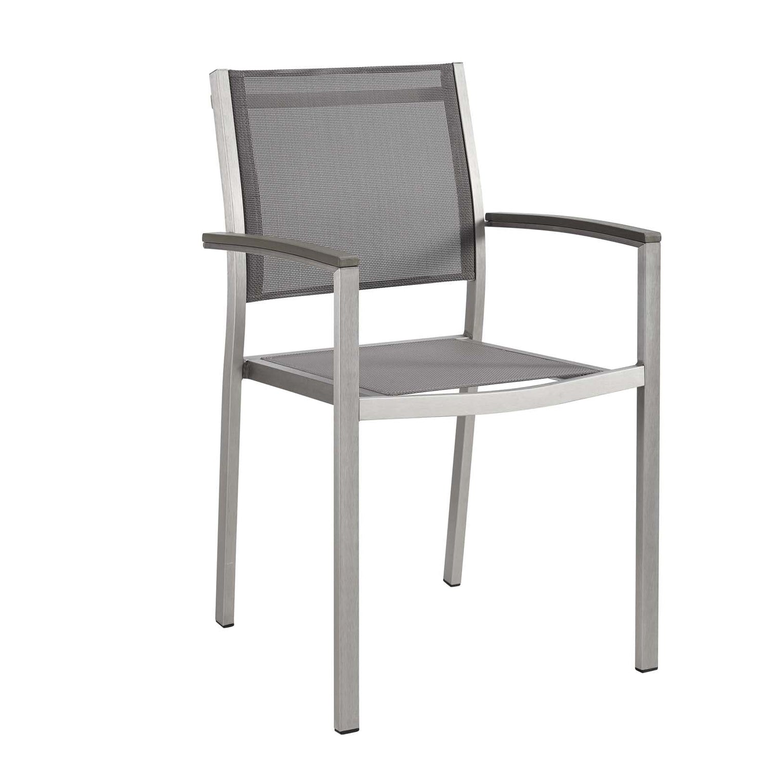 Shore Dining Chair Outdoor Patio Aluminum Set of 2 By HouseBean