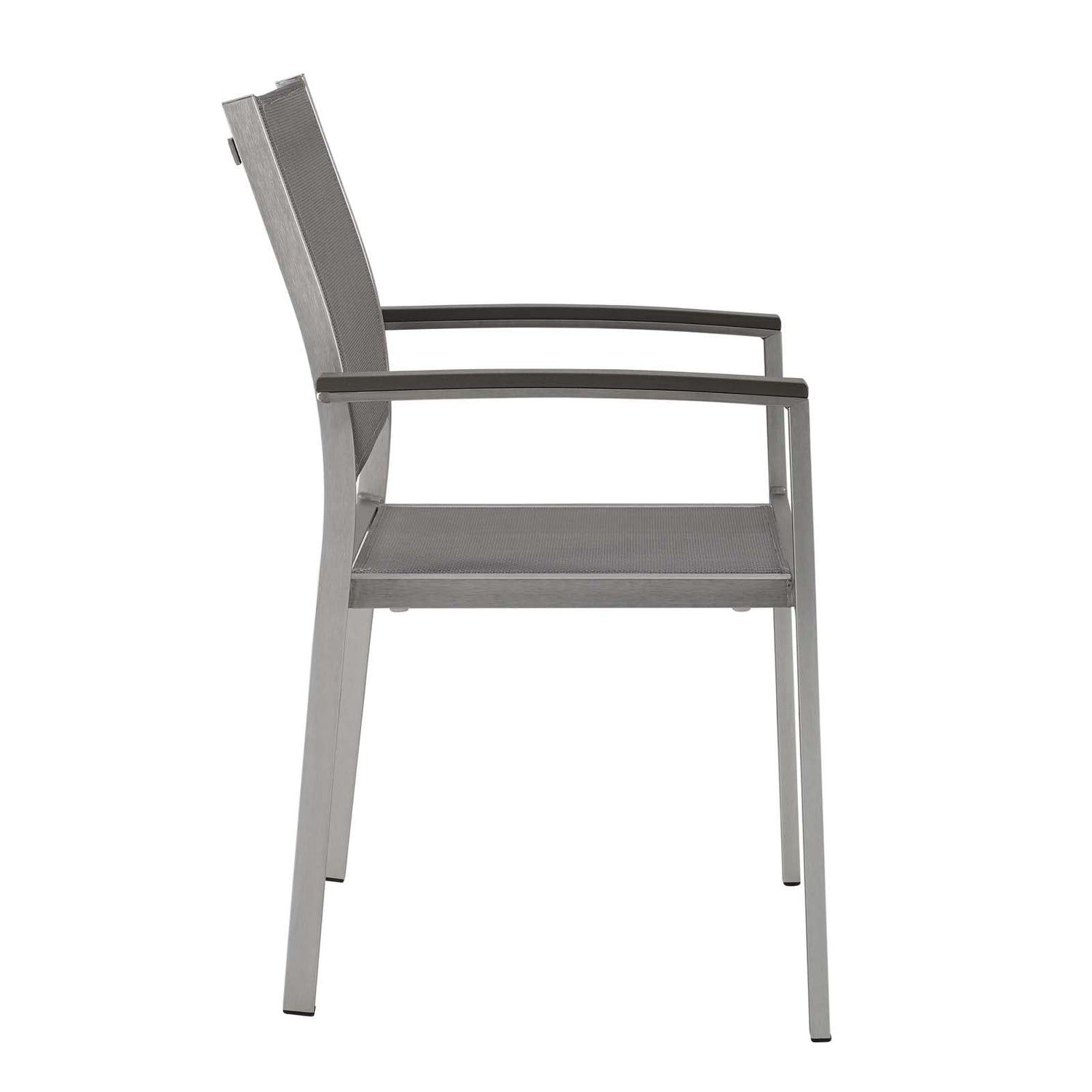 Shore Dining Chair Outdoor Patio Aluminum Set of 2 By HouseBean