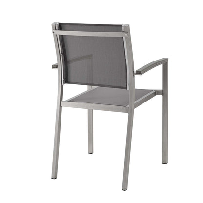 Shore Dining Chair Outdoor Patio Aluminum Set of 2 By HouseBean