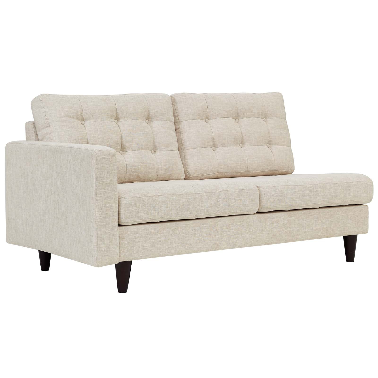 Empress Left-Facing Upholstered Fabric Loveseat By HouseBean