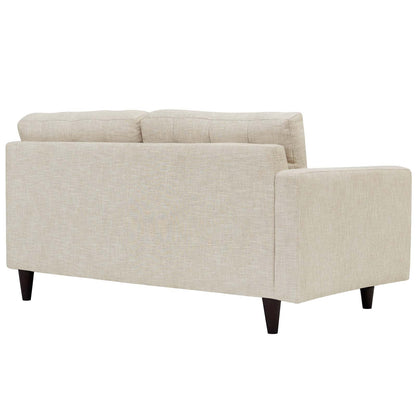 Empress Left-Facing Upholstered Fabric Loveseat By HouseBean