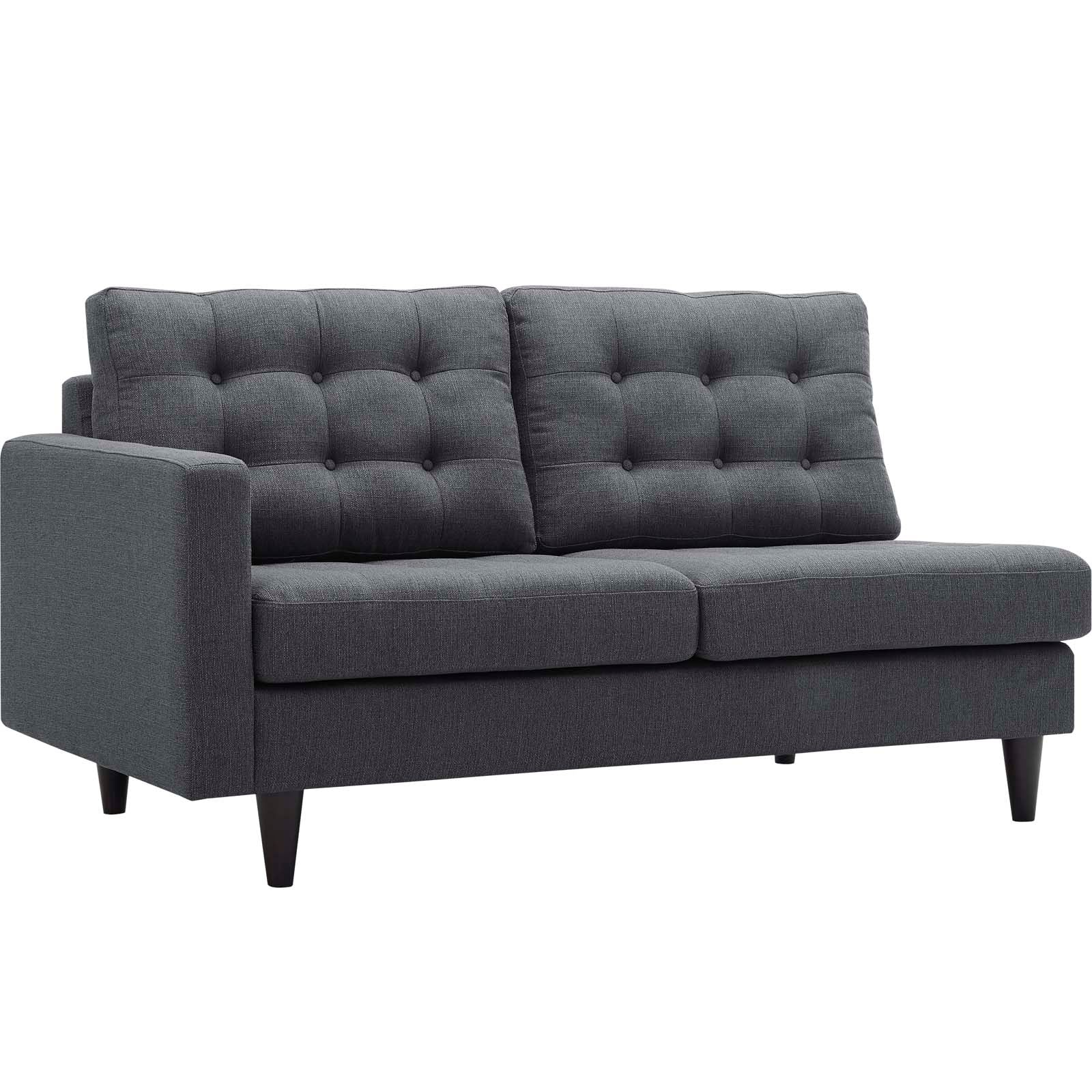 Empress Left-Facing Upholstered Fabric Loveseat By HouseBean