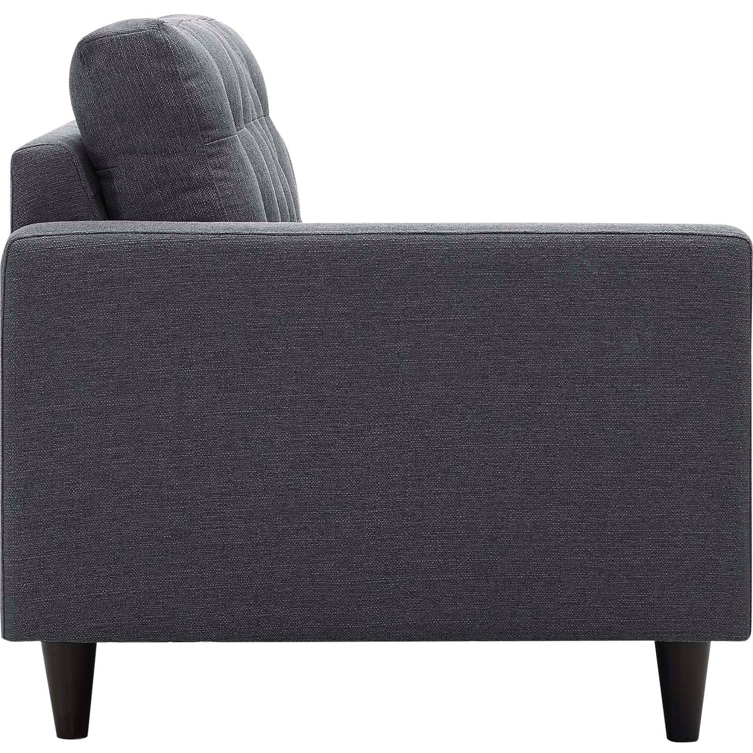 Empress Left-Facing Upholstered Fabric Loveseat By HouseBean