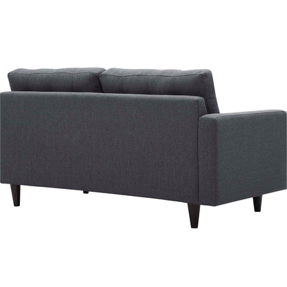 Empress Left-Facing Upholstered Fabric Loveseat By HouseBean