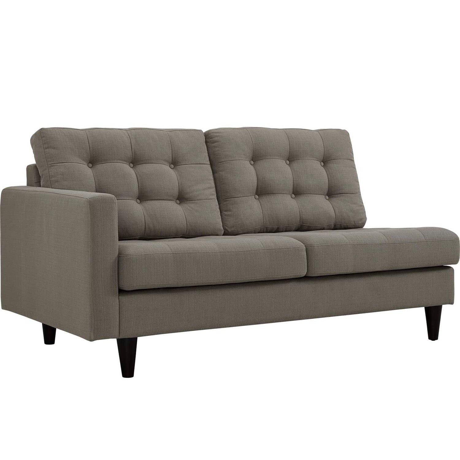 Empress Left-Facing Upholstered Fabric Loveseat By HouseBean