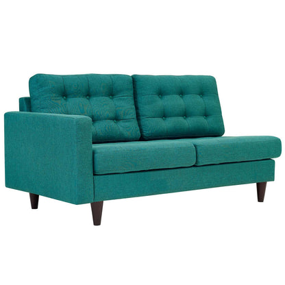 Empress Left-Facing Upholstered Fabric Loveseat By HouseBean