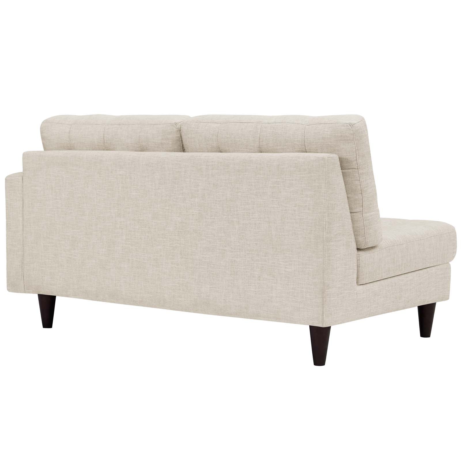 Empress Right-Facing Upholstered Fabric Loveseat By HouseBean