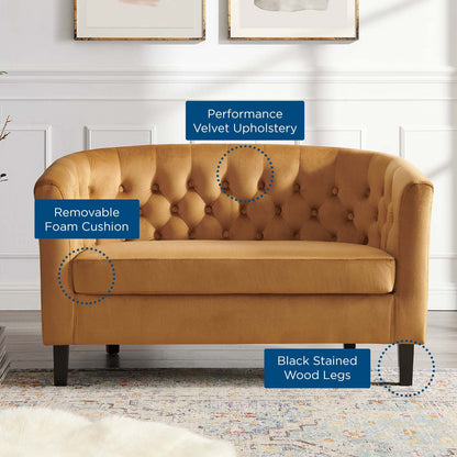 Prospect Performance Velvet Loveseat By HouseBean