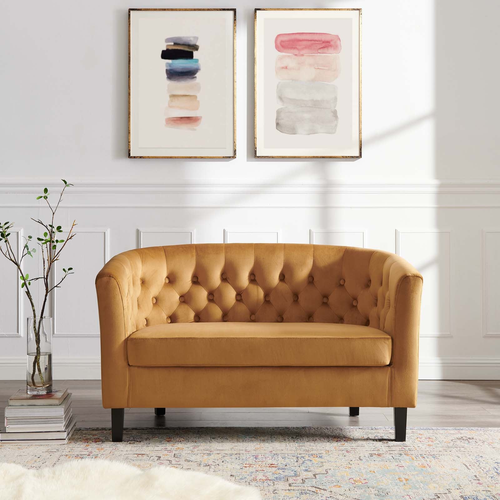 Prospect Performance Velvet Loveseat By HouseBean