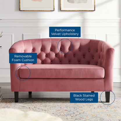 Prospect Performance Velvet Loveseat By HouseBean