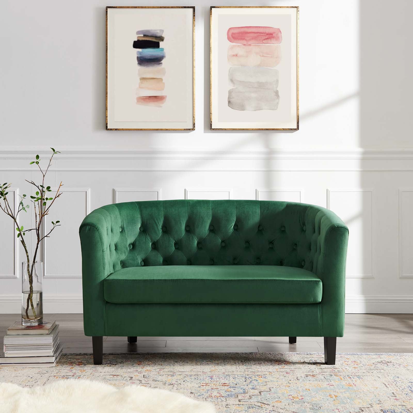 Prospect Performance Velvet Loveseat By HouseBean