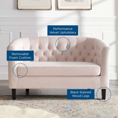 Prospect Performance Velvet Loveseat By HouseBean