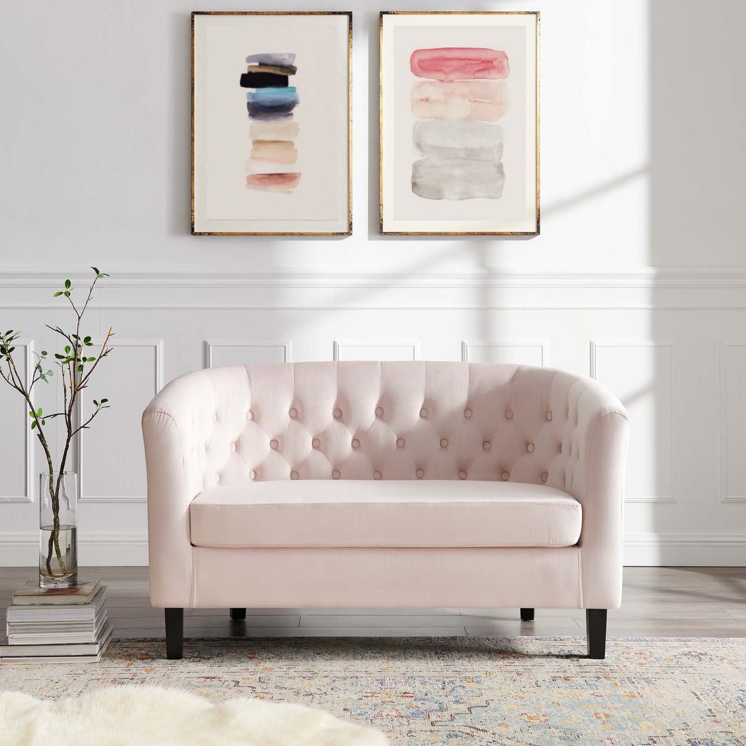 Prospect Performance Velvet Loveseat By HouseBean