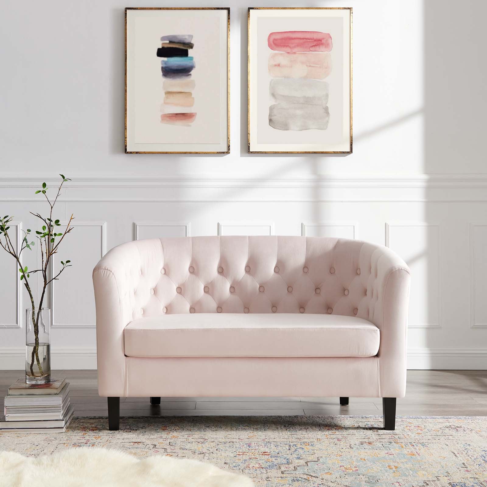 Prospect Performance Velvet Loveseat By HouseBean