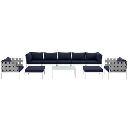 Harmony 10 Piece Outdoor Patio Aluminum Sectional Sofa Set By HouseBean