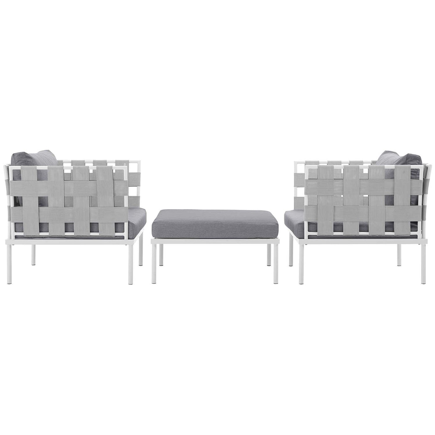 Harmony 3 Piece Outdoor Patio Aluminum Sectional Sofa Set By HouseBean