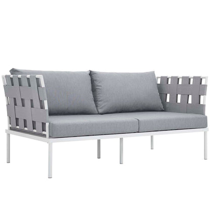 Harmony 5 Piece Outdoor Patio Aluminum Sectional Sofa Set by Modway