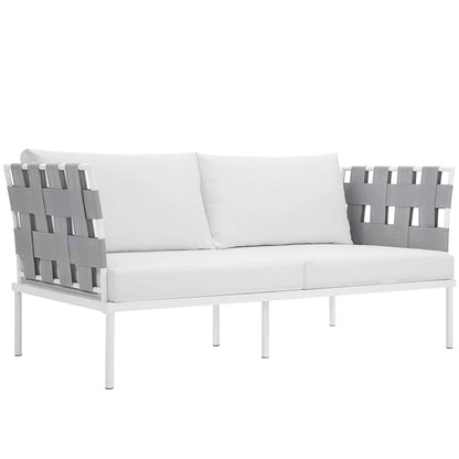 Harmony 5 Piece Outdoor Patio Aluminum Sectional Sofa Set by Modway